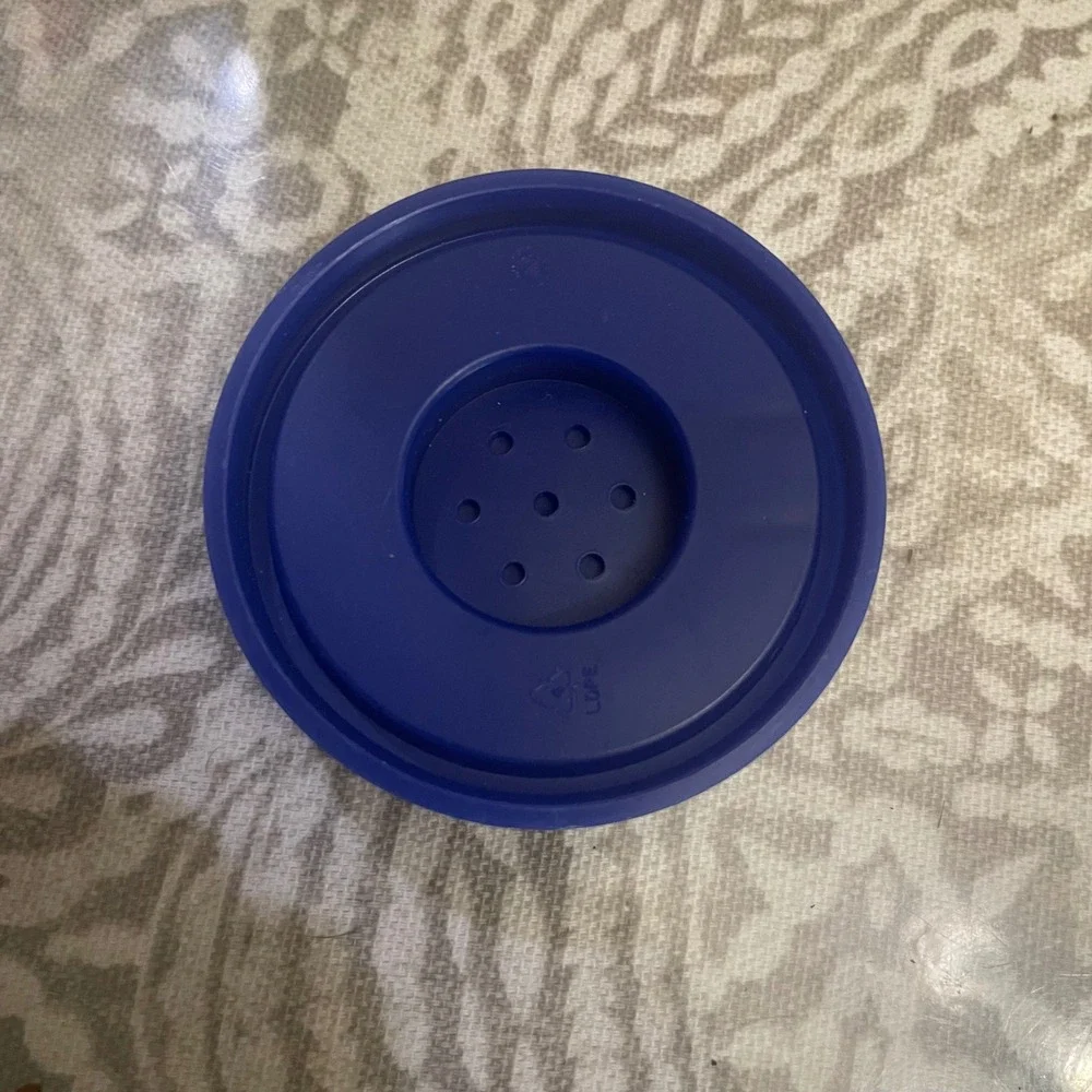 Tupperware salt Shaker Replacement Lid Flip Top Blue 7 Hole 1243-19